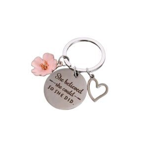 "She Believed She Could So She Did" Keychain